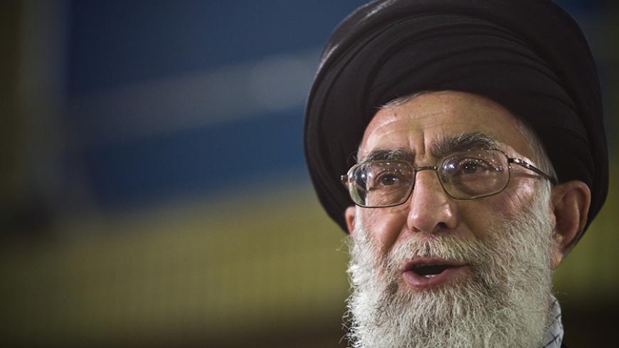 Iran's Supreme Leader Ayatollah Ali Khamenei speaks live on television after casting his ballot in the Iranian presidential election in Tehran June 12, 2009. REUTERS/Caren Firouz  (IRAN POLITICS ELECTIONS HEADSHOT) - RTR24KM5