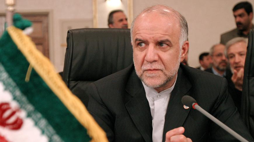 Iran's Oil Minister Bijan Namdar Zanganeh attends the 135th meeting of the Organisation of Petroleum Countries (OPEC) conference in Isfahan in central Iran, 340km (211 miles) south of the capital Tehran March 16, 2005. OPEC will add an actual volume of 500,000 barrels per day to the market in April, OPEC President and Kuwaiti Oil Minister Sheikh Ahmad al-Fahd al-Sabah said on Wednesday. REUTERS/Raheb Homavandi  CJF/VP - RTR55ZM