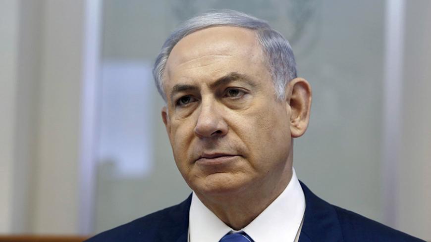Israel's Prime Minister Benjamin Netanyahu attends the weekly cabinet meeting at his office in Jerusalem August 2, 2015. REUTERS/Gali Tibbon/Pool - RTX1MPPP