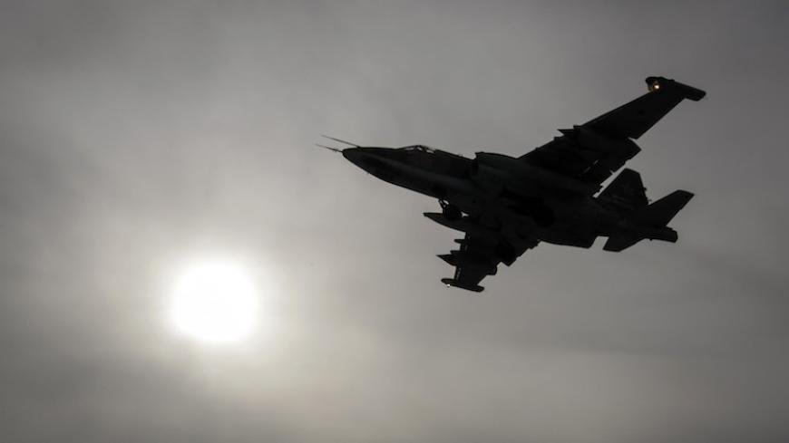 A Sukhoi Su-25 jet fighter flies during a drill at the Russian southern Stavropol region, March 12, 2015.  Russia has started military exercises in the country's south, as well as in Georgia's breakaway regions of South Ossetia and Abkhazia and in Crimea, annexed from Ukraine last year, news agency RIA reported on Thursday, citing Russia's Defence Ministry.  REUTERS/Eduard Korniyenko  (RUSSIA - Tags: POLITICS CIVIL UNREST MILITARY) - RTR4T448