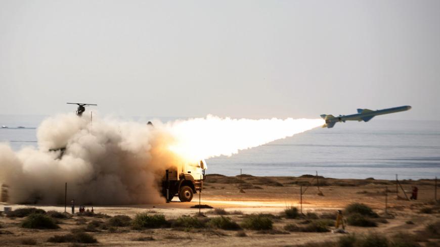 An Iranian long-range shore-to-sea missile called Qader (Capable) is launched during Velayat-90 war game on Sea of Oman's shore near the Strait of Hormuz in southern Iran January 2, 2012. REUTERS/Jamejamonline/Ebrahim Norouzi/Handout (IRA - Tags: POLITICS MILITARY TPX IMAGES OF THE DAY) FOR EDITORIAL USE ONLY. NOT FOR SALE FOR MARKETING OR ADVERTISING CAMPAIGNS. THIS IMAGE HAS BEEN SUPPLIED BY A THIRD PARTY. IT IS DISTRIBUTED, EXACTLY AS RECEIVED BY REUTERS, AS A SERVICE TO CLIENTS - RTR2VTE1