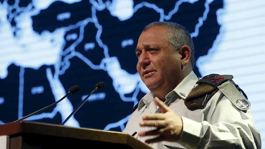 Israel's Chief of Staff Lieutenant General Gadi Eizenkot speaks at the annual Institute for National Security Studies (INSS) conference in Tel Aviv January 18, 2016. REUTERS/Baz Ratner - RTX22X9B