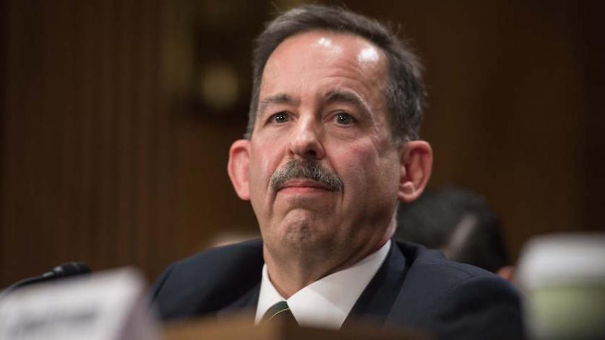 Stephen Mull, the US State Department's Lead Coordinator For Iran Nuclear Implementation, speaks during a hearing of the Senate Committee on Foreign Relations on Capitol Hill in Washington, DC, on December 17, 2015.   AFP PHOTO/NICHOLAS KAMM / AFP / NICHOLAS KAMM        (Photo credit should read NICHOLAS KAMM/AFP/Getty Images)