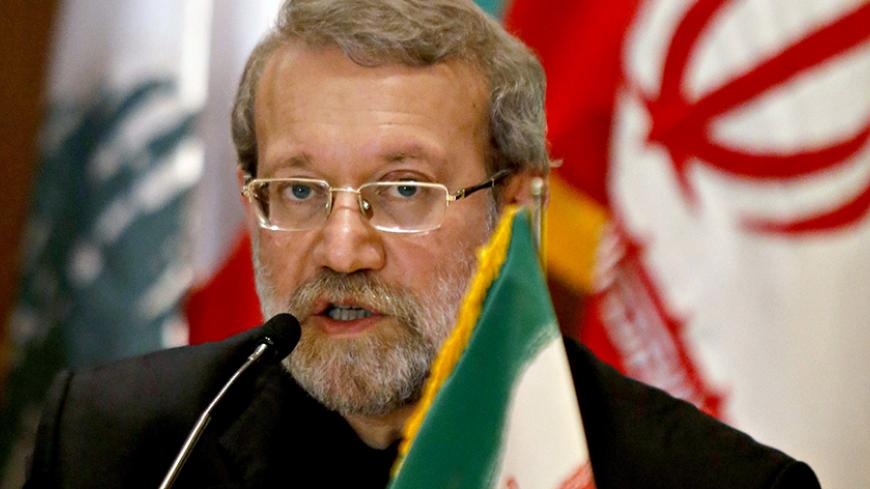 Iranian Parliament Speaker Ali Larijani speaks during a news conference in Beirut December 22, 2014. REUTERS/Mohamed Azakir  (LEBANON - Tags: POLITICS) - RTR4IZ02
