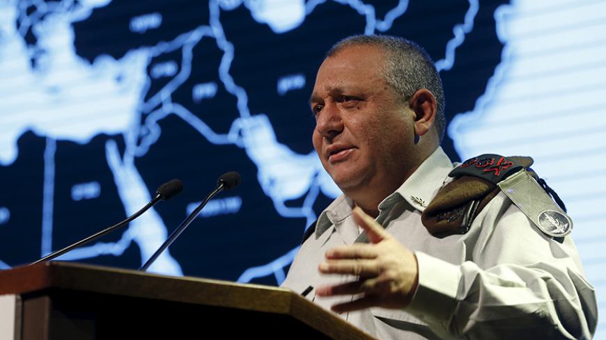 Israel's Chief of Staff Lieutenant General Gadi Eizenkot speaks at the annual Institute for National Security Studies (INSS) conference in Tel Aviv January 18, 2016. REUTERS/Baz Ratner - RTX22X9B