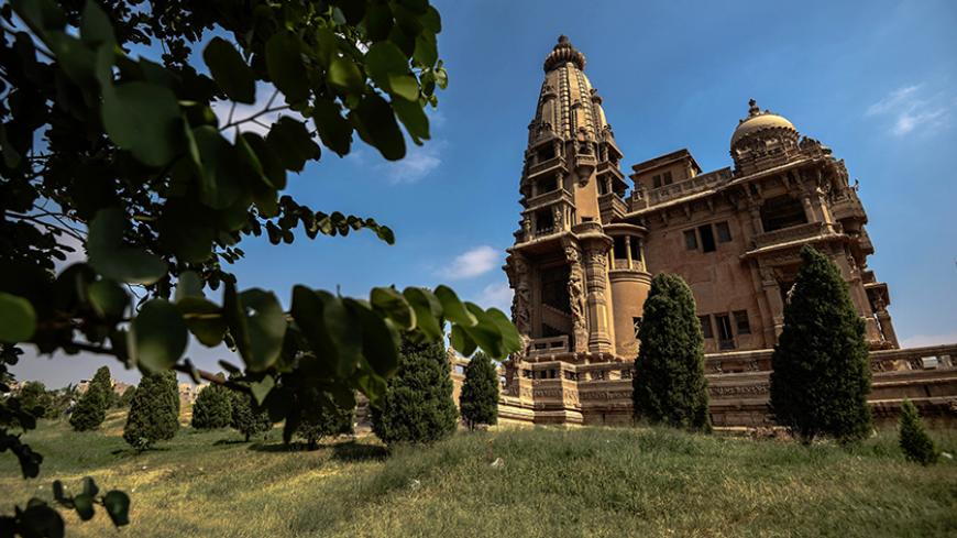 A picture taken on October 16, 2015 in Egyptian capital Cairo, shows the Baron Empain Palace, considered a unique architectural masterpiece and built by the Belgian industrialist, Baron Edouard Empain (1852-1929) who lived in Cairo and developed the East Cairo desert into the populated district known today as Heliopolis. The two-storey Cairo landmark, adorned with Hindu motives and figures, sitting on 2.5 hectares of prime real state land was completed in 1911. AFP PHOTO/ MOHAMED EL-SHAHED (Photo cre