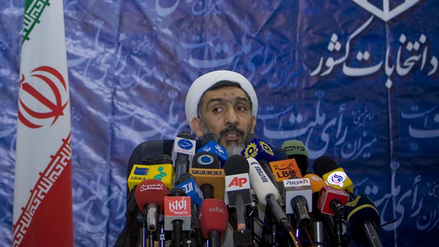 Iran's Interior minister Mostafa Pourmohammadi talks during a news conference in Tehran March 15, 2008. REUTERS/Ahmed Jadallah (IRAN) - RTR1YC1Z