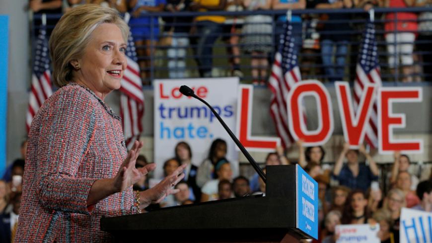 U.S. Democratic presidential candidate Hillary Clinton speaks at a campaign rally in Greensboro, North Carolina, United States September 15, 2016, as she resumed her campaign schedule after a bout with pneumonia.. REUTERS/Brian Snyder - RTSNY3Y