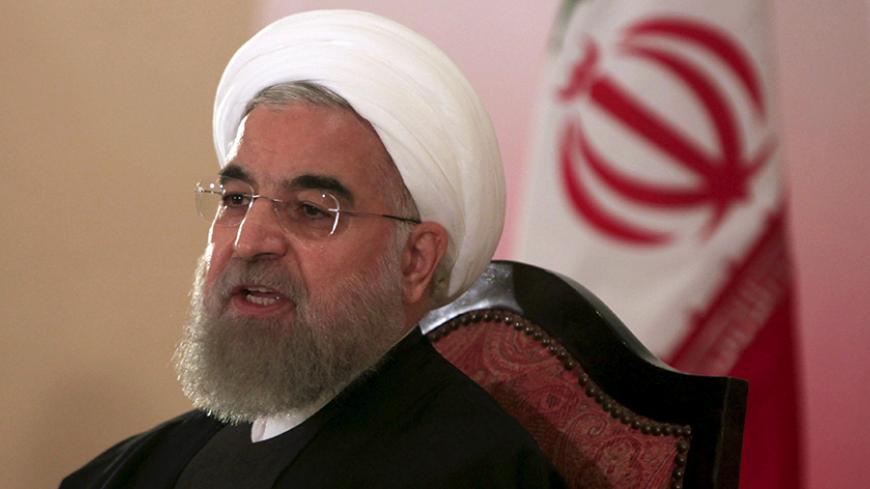 Iran's President Hassan Rouhani speaks during a news conference in Islamabad, Pakistan, March 26, 2016.  REUTERS/Faisal Mahmood   - RTSCBG7