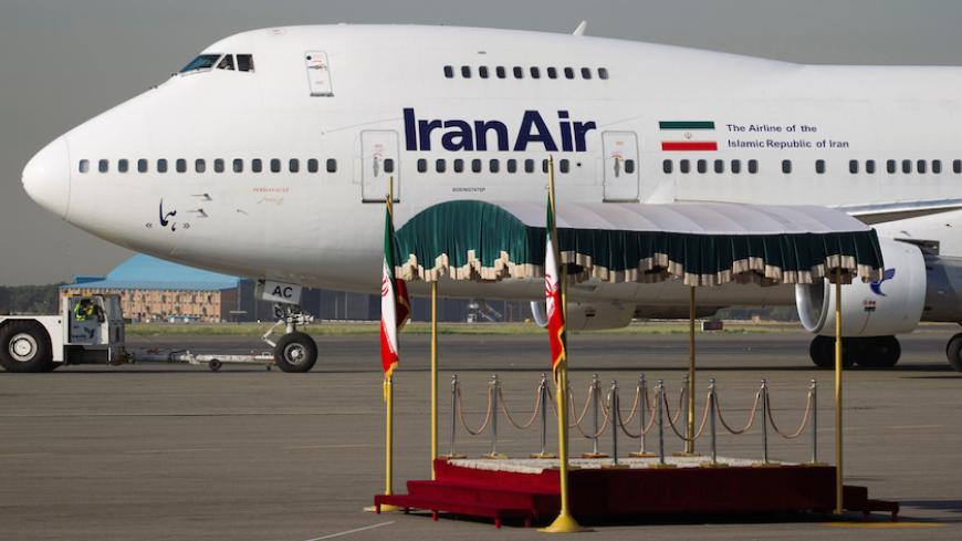 EDITORS' NOTE: Reuters and other foreign media are subject to Iranian restrictions on their ability to film or take pictures in Tehran.FILE PHOTO: A IranAir Boeing 747SP aircraft is pictured before leaving Tehran's Mehrabad airport September 19, 2011. REUTERS/Morteza Nikoubazl/File photo - RTX2GZM9
