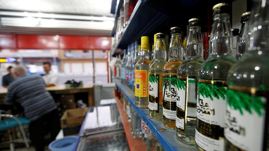 Bottles of alcohol are seen at a wine shop in Baghdad, Iraq, August 24, 2016. REUTERS/Ahmed Saad - RTX2MX00