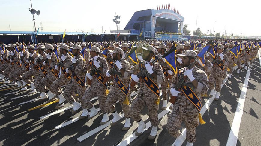 Iranian soldiers march during the annual military parade marking the anniversary of the start of Iran's 1980-1988 war with Iraq, on September 21, 2016, in the capital Tehran. / AFP / CHAVOSH HOMAVANDI        (Photo credit should read CHAVOSH HOMAVANDI/AFP/Getty Images)