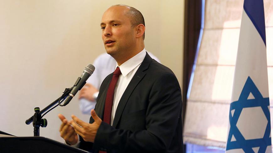 Israeli Education Minister Naftali Bennett, speaks during a briefing to members of the foreign press association, in Jerusalem November 14, 2016. REUTERS/Ronen Zvulun - RTX2TLQB