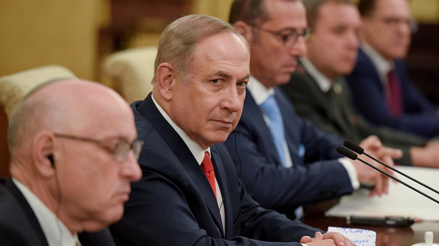 Israeli Prime Minister Benjamin Netanyahu looks on during his meeting with Chinese President Xi Jinping at Diaoyutai State Guesthouse in Beijing, China March 21, 2017. REUTERS/Etienne Oliveau/Pool *** Local Caption *** Xi Jinping;Benjamin Netanyahu - RTX31YRF