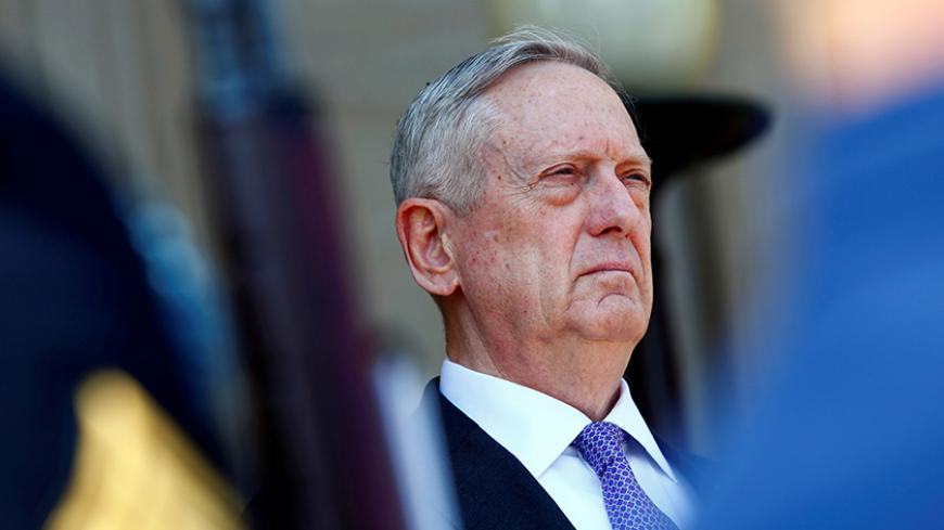 U.S. Defense Secretary James Mattis is seen at the Pentagon in Arlington, VA, U.S. April 13, 2017. REUTERS/Eric Thayer - RTX35G3Z
