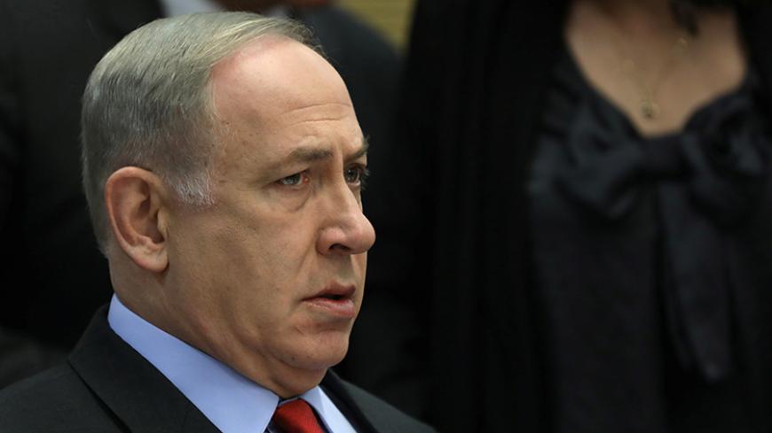 Israeli Prime Minister Benjamin Netanyahu attends a discussion about the Report of the State Comptroller for Operation Protective Edge at the Knesset, the Israeli parliament, in Jerusalem April 19, 2017 REUTERS/Ronen Zvulun - RTS12VXD
