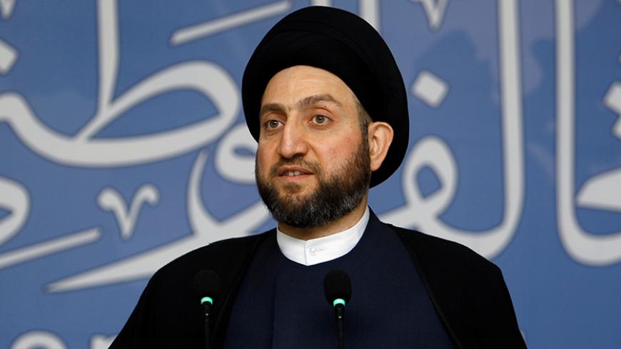 Ammar al-Hakim, leader of the Islamic Supreme Council of Iraq (ISCI), speaks during news conference with Iraqi Kurdish regional President Massoud Barzani in Baghdad, Iraq, September 29, 2016. REUTERS/Khalid al Mousily     - RTSQ39J