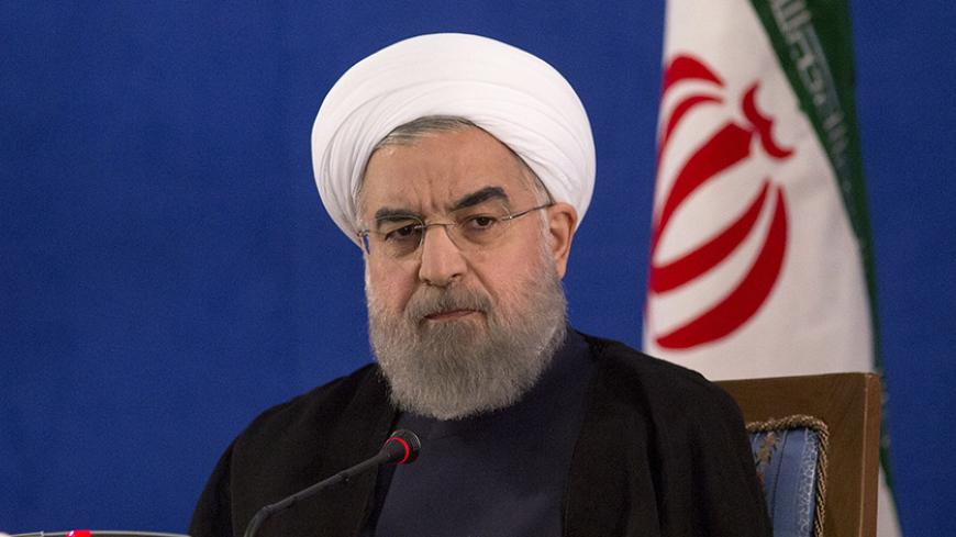 TEHRAN, IRAN - MAY 22: Iranian President Hassan Rouhani gives a press conference on May 22, 2017 in Tehran, Iran. 
Responding to criticism of the Islamic Republic from U.S. President Donald Trump, Rouhani said on Monday stability could not be achieved in the Middle East without Tehran's help. (Photo by Majid Saeedi/Getty Images)