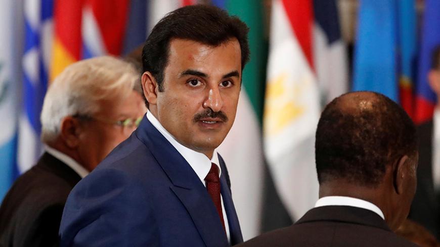 Qatar's Emir, Sheikh Tamim bin Hamad al-Thani arrives for a luncheon during the United Nations General Assembly at United Nations headquarters in New York City, U.S. September 20, 2016.  REUTERS/Lucas Jackson - RTSONMN