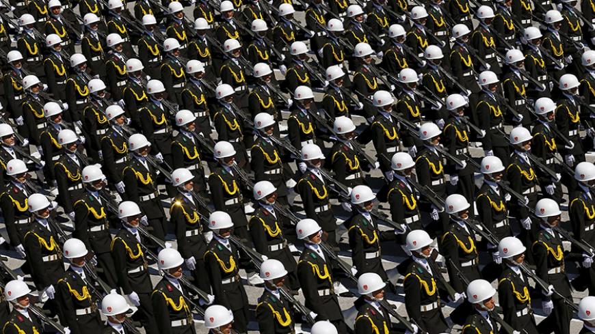 Turkish soldiers march during a parade marking the 93rd anniversary of Victory Day in Ankara, Turkey, August 30, 2015. REUTERS/Umit Bektas - RTX1Q9PW