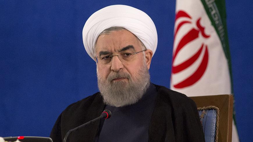 TEHRAN, IRAN - MAY 22: Iranian President Hassan Rouhani gives a press conference on May 22, 2017 in Tehran, Iran. 
Responding to criticism of the Islamic Republic from U.S. President Donald Trump, Rouhani said on Monday stability could not be achieved in the Middle East without Tehran's help. (Photo by Majid Saeedi/Getty Images)