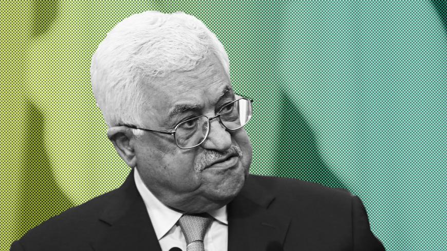 Palestinian President Mahmoud Abbas attends an opening of the Center via a teleconference with Bethlehem, before a meeting with Russian President Vladimir Putin at the Bocharov Ruchei state residence in Sochi, Russia, May 11, 2017. REUTERS/Yuri Kochetkov/Pool - UP1ED5B12QY0K