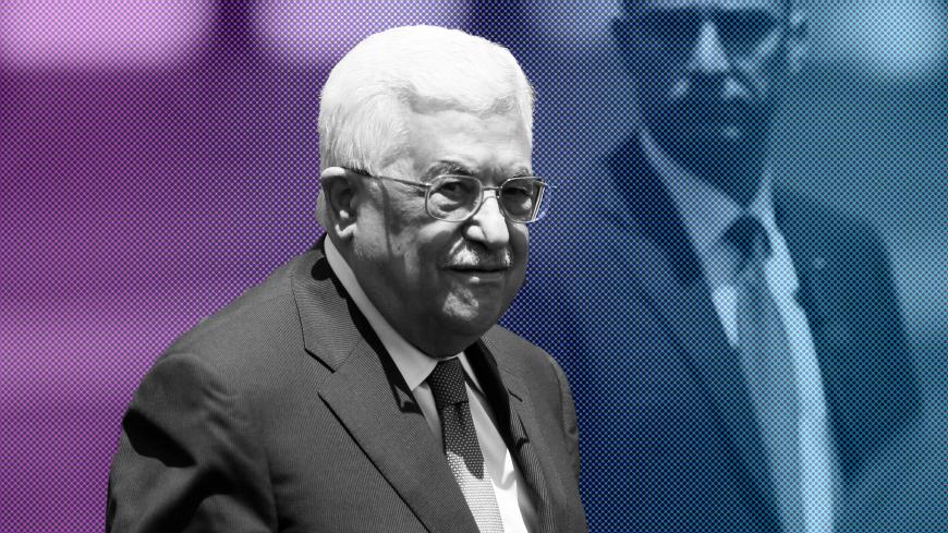 Palestinian President Mahmoud Abbas stands during a reception ceremony for Jordan's King Abdullah II in the West Bank city of Ramallah, August 7, 2017. Picture taken August 7, 2017. REUTERS/Mohamad Torokman - RC11A0A89480