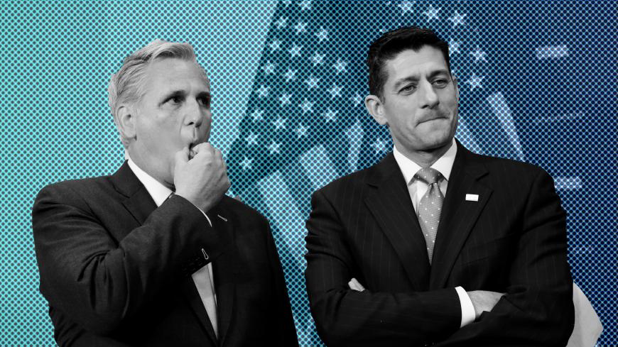 Speaker of the House Paul Ryan (R-WI) and House Majority Leader Kevin McCarthy (R-CA) (L) attend a news conference after a closed conference meeting on Capitol Hill in Washington, U.S., September 13, 2017. REUTERS/Yuri Gripas - RC15B4566650