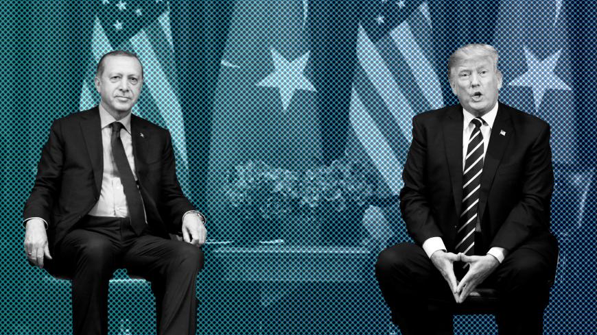 U.S. President Donald Trump meets with President Recep Tayyip Erdogan of Turkey during the U.N. General Assembly in New York, U.S., September 21, 2017. REUTERS/Kevin Lamarque - RC1E8D1A64B0