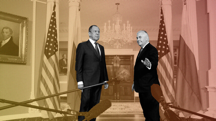 U.S. Secretary of State Rex Tillerson (R) waves to the media next to Russian Foreign Minister Sergey Lavrov before their meeting at the State Department in Washington, U.S., May 10, 2017. REUTERS/Yuri Gripas - RC1BCFEEBFB0