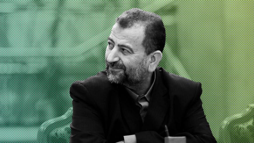 Head of Hamas delegation Saleh Arouri attends a reconciliation deal signing ceremony in Cairo, Egypt, October 12, 2017. REUTERS/Amr Abdallah Dalsh - RC1E7AE97DA0