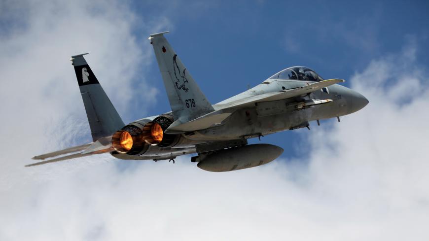 An Israeli F15 fighter jet takes off during a joint international aerial training exercise hosted by Israel and dubbed "Blue Flag 2017" at Ovda military air base in southern Israel November 8, 2017. Picture taken November 8, 2017. REUTERS/Amir Cohen - RC1A3ED51600