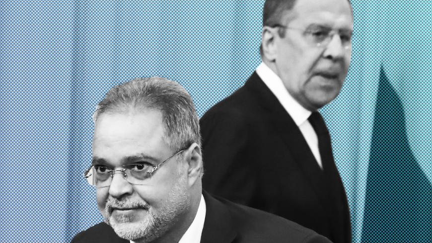 Yemeni Foreign Minister Abdel-Malek al-Mekhlafi and Russian Foreign Minister Sergei Lavrov arrive for a joint news conference following their meeting in Moscow, Russia January 22, 2018. REUTERS/Maxim Shemetov - UP1EE1M0TSQ8N
