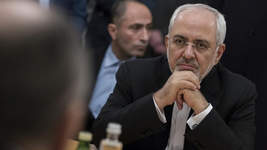 Iranian Foreign Minister Mohammad Javad Zarif attends a meeting with his Russian counterpart Sergei Lavrov in Moscow, Russia January 10, 2018. REUTERS/Alexander Zemlianichenko/Pool? - UP1EE1A1NCZOZ