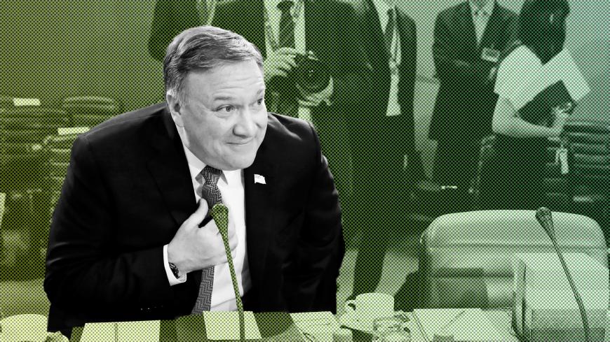 U.S. Secretary of State Mike Pompeo attends a NATO foreign ministers meeting at the Alliance's headquarters in Brussels, Belgium April 27, 2018. REUTERS/Yves Herman - RC18A51D8CE0