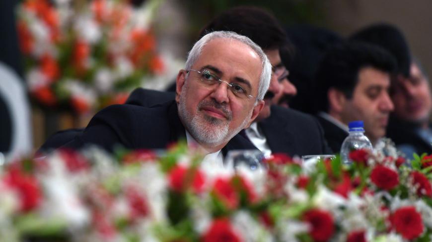 Iranian Foreign Minister Mohammad Javad Zarif looks on while attending the Iran-Pakistan Business Forums in Karachi on March 13, 2018.
Zarif is on three-day official visit to Pakistan. / AFP PHOTO / ASIF HASSAN (Photo credit should read ASIF HASSAN/AFP/Getty Images)