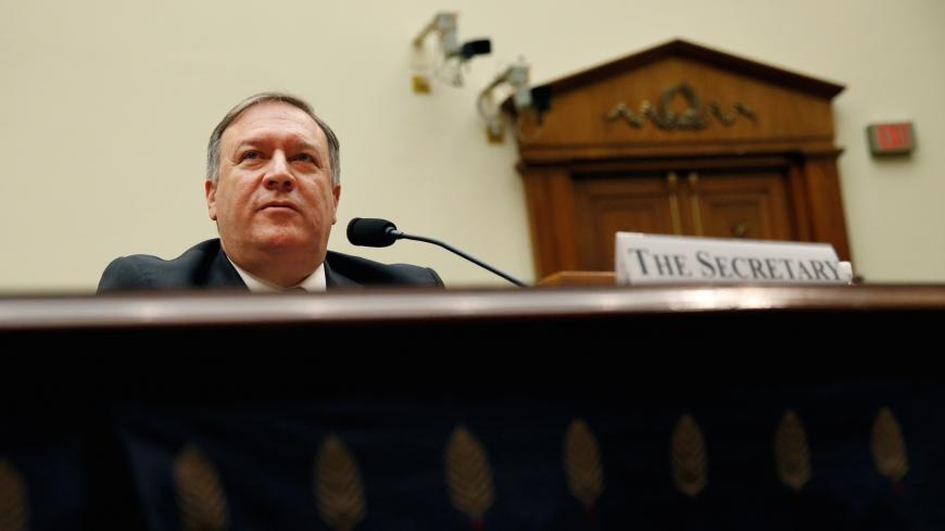 U.S. Secretary of State Mike Pompeo testifies at a hearing of the U.S. House Foreign Affairs Committee on Capitol Hill in Washington, U.S., May 23, 2018. REUTERS/Leah Millis - RC195AD591D0