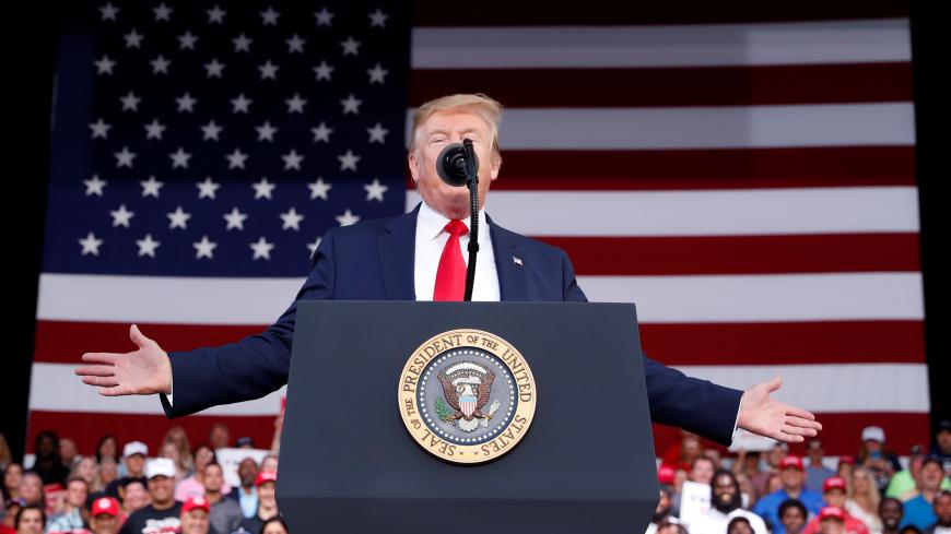 U.S. President Donald Trump speaks during a campaign rally in Panama City, Florida, U.S., May 8, 2019.  REUTERS/Kevin Lamarque - RC1E60C5DE30