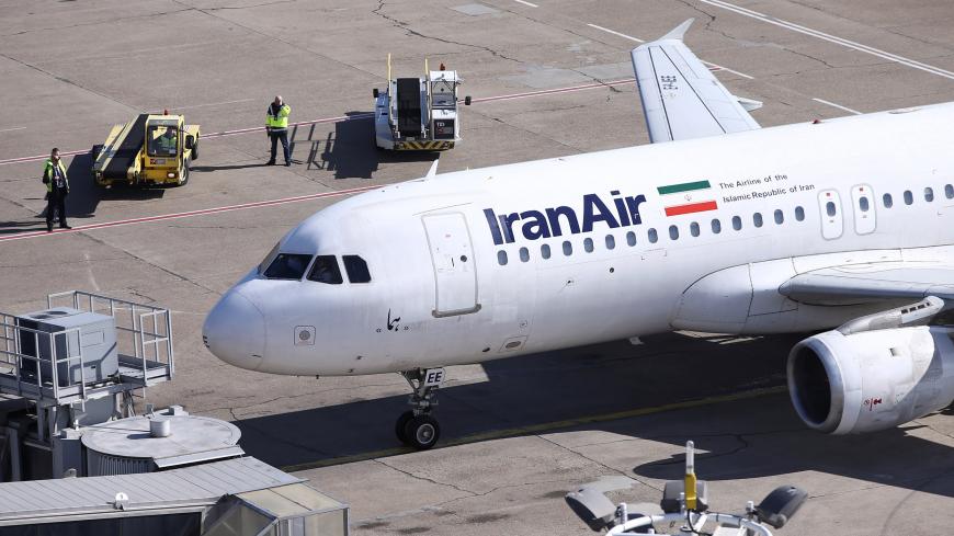 An IranAir Airbus A320 passengers aircraft parks after landing at Belgrade's Nikola Tesla Airport, Serbia, March 13, 2018. REUTERS/Marko Djurica - RC1E07842800