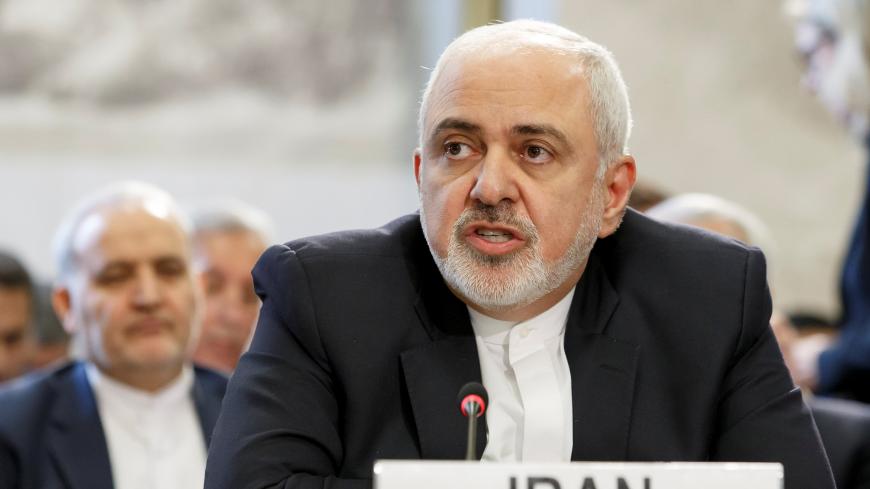 Iranian Foreign Minister Mohammad Javad Zarif delivers his statement, during the Geneva Conference on Afghanistan, at the European headquarters of the United Nations in Geneva, Switzerland, November 28, 2018. Salvatore Di Nolfi/Pool via REUTERS - RC1CF2219DE0