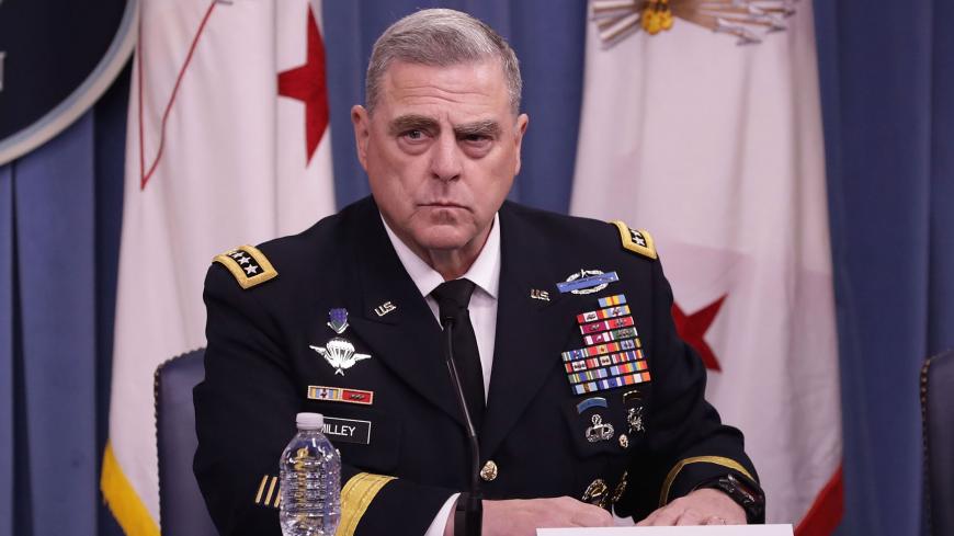 U.S. Army Secretary Mark Esper, Army Undersecretary Ryan McCarthy, Army Chief of Staff Gen. Mark Milley and Army Vice Chief of Staff Gen. James McConville hold a news conference at the Pentagon July 13, 2018 in Arlington, Virginia. The Army officials announced its biggest reorganization in 45 years with the creation of the Army Futures Command, which is tasked with modernizing the fighting force.
