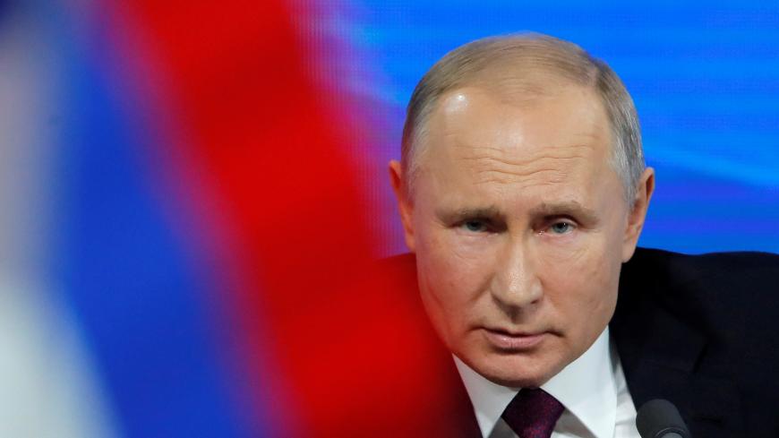 Russian President Vladimir Putin speaks during annual news conference in Moscow, Russia December 20, 2018. REUTERS/Maxim Shemetov     TPX IMAGES OF THE DAY - RC1168D50140