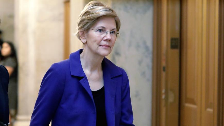 U.S. Senator Elizabeth Warren (D-MA) arrives for a procedural vote on the confirmation of U.S. Supreme Court nominee Brett Kavanaugh on Capitol Hill in Washington, U.S., October 5, 2018. REUTERS/Yuri Gripas - RC127649F840