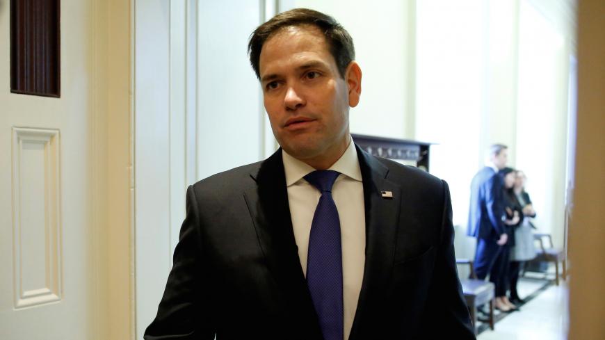 Senator Marco Rubio (R-FL) speaks to reporters before a series of votes on legislation ending U.S. military support for the war in Yemen on Capitol Hill in Washington, U.S., December 13, 2018.      REUTERS/Joshua Roberts - RC1713DFEBA0