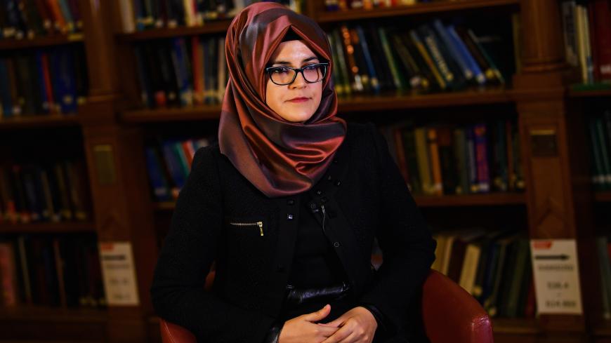 Hatice Cengiz, fiancee of slain Saudi journalist Jamal Khashoggi, is seen during an interview with Reuters in London, Britain, October 29, 2018.  REUTERS/Dylan Martinez - RC1D6B0C9860