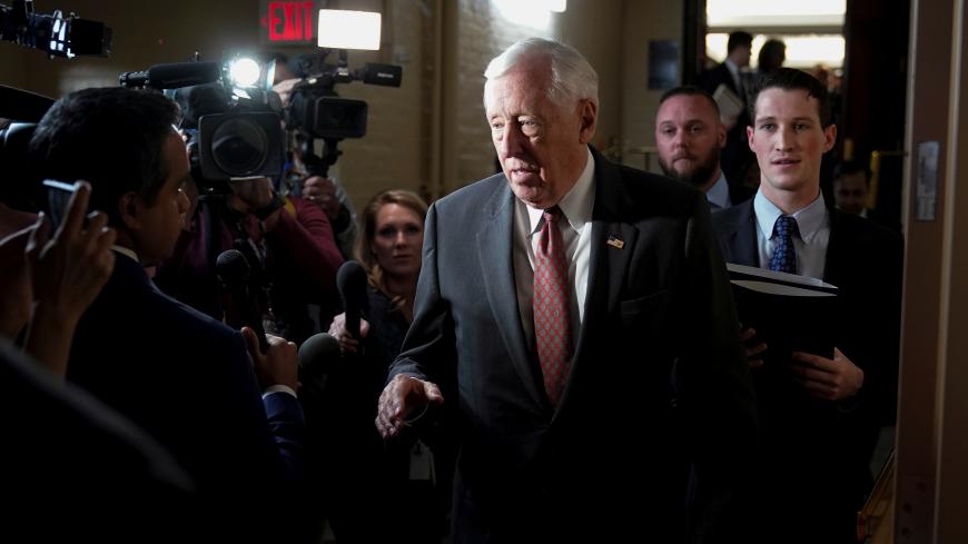 House Majority Leader Steny Hoyer (D-MD) walks after Special Counsel Robert Mueller found no evidence of collusion between U.S. President Donald Trump’s campaign and Russia in the 2016 election on Capitol Hill in Washington, U.S., March 25, 2019. REUTERS/Joshua Roberts - RC12779FD760