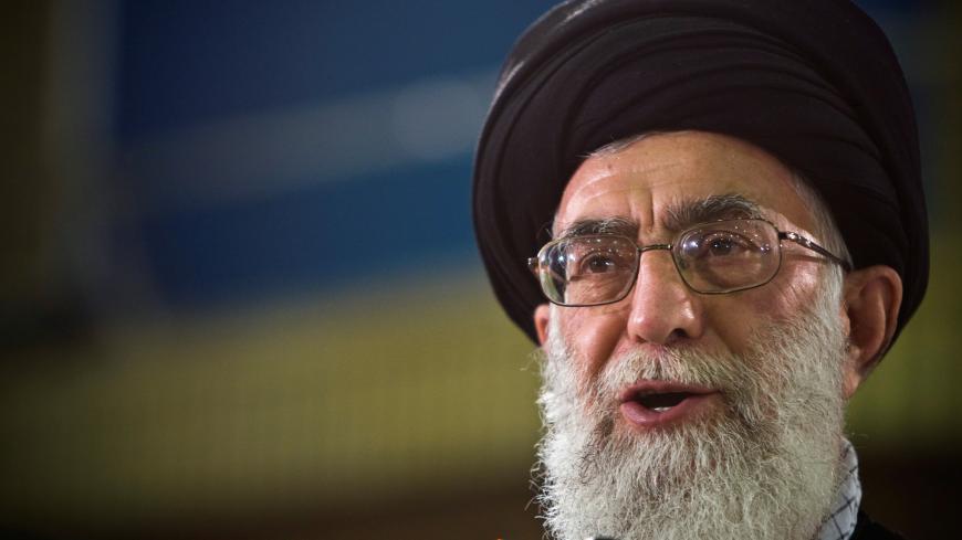 Iran's Supreme Leader Ayatollah Ali Khamenei speaks live on television after casting his ballot in the Iranian presidential election in Tehran June 12, 2009. REUTERS/Caren Firouz/File Photo - S1AETHSUNEAA