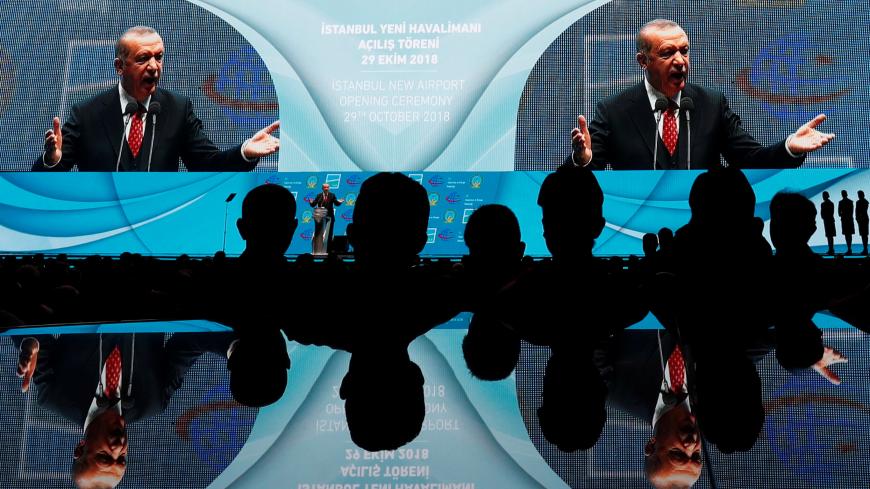 Turkey's President Tayyip Erdogan attends the official opening ceremony of Istanbul's new airport, in Istanbul, Turkey, October 29, 2018. REUTERS/Murad Sezer     TPX IMAGES OF THE DAY - RC183844E020