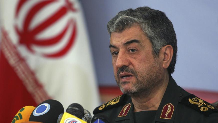 EDITORS' NOTE: Reuters and other foreign media are subject to Iranian restrictions on their ability to film or take pictures in Tehran.

Mohammad Ali Jafari, commander of the Islamic Revolutionary Guard Corp, attends a news conference in Tehran February 7, 2011. REUTERS/STRINGER (IRAN - Tags: POLITICS MILITARY) - GM1E7271JXK01