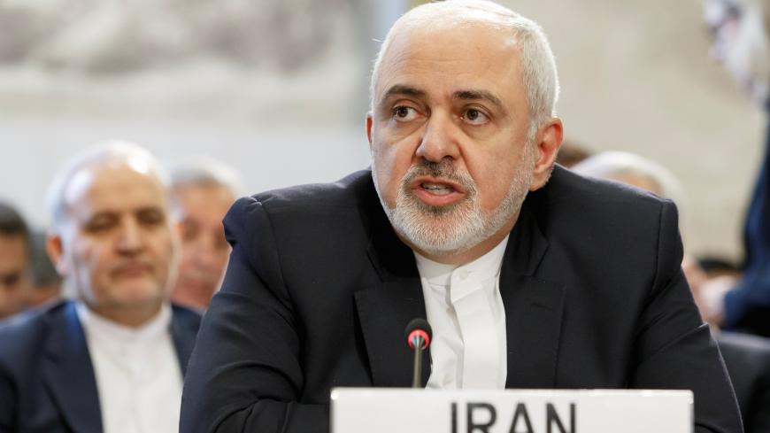 Iranian Foreign Minister Mohammad Javad Zarif delivers his statement, during the Geneva Conference on Afghanistan, at the European headquarters of the United Nations in Geneva, Switzerland, November 28, 2018. Salvatore Di Nolfi/Pool via REUTERS - RC1CF2219DE0